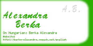 alexandra berka business card